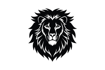 Obraz premium Lion head vector illustration with wild animal mascot design