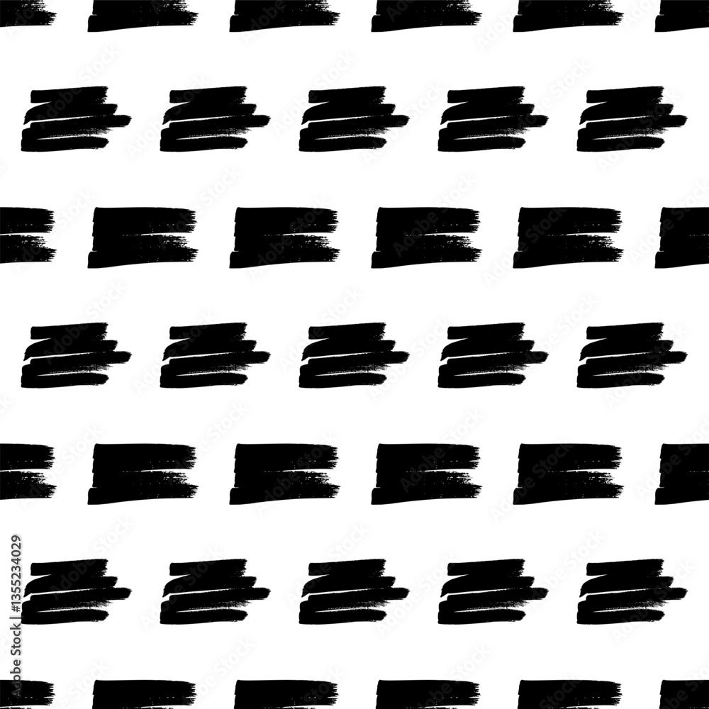 Poster seamless pattern with hand drawn scribble smears