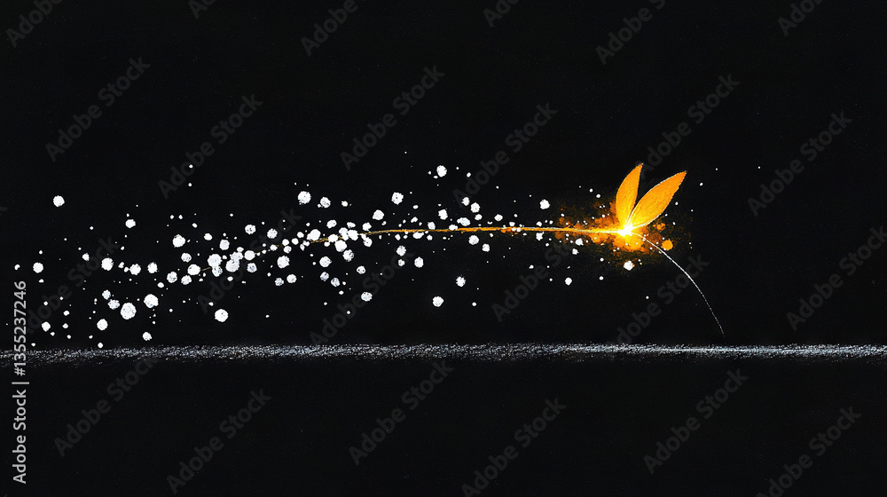 Poster a striking photograph of a feathered creature soaring through space with a glittering object clutche