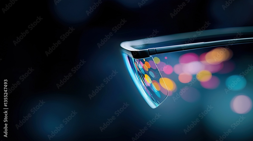 Poster glasses with distinct light sources in the background