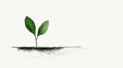   A lush green foliage emerges from the water's surface, perched atop a dry land amidst it