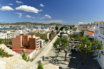 Dalt Vila, Ibiza, Balearic Islands, Spain. The streets of the old Ibiza town.
