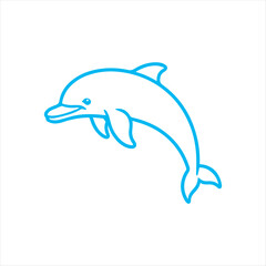 Simple Dolphin Line Art Illustration,Minimalist Dolphin Outline Drawing,Vector Dolphin Icon Black and White,Hand Drawn Dolphin Sketch Design,Elegant Dolphin Silhouette Illustration