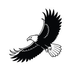 Majestic Flight  Black Eagle Silhouette