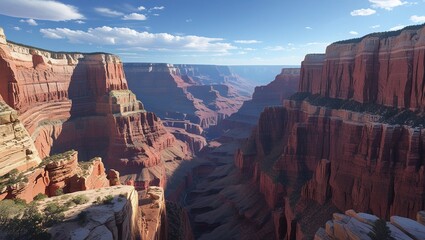 Scenic Aerial View of a Vast Desert Canyon Formation