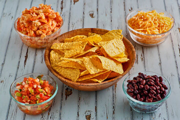 Ingredients for Crawfish & Black Bean Nachos 