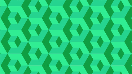 3D Stacked Cube Pattern. An optical illusion geometric pattern of interconnected hexagons. This pattern creates a three-dimensional effect with the impression of prominent cubes, drawing attention!