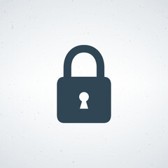 Padlock Icon on Light Background