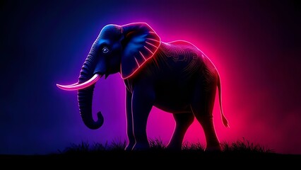 silhouette of elephant
