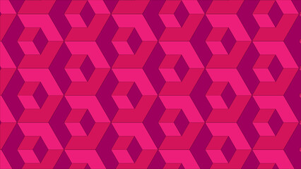 3D Stacked Cube Pattern. An optical illusion geometric pattern of interconnected hexagons. This pattern creates a three-dimensional effect with the impression of prominent cubes, drawing attention!