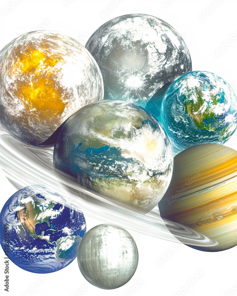 Poster Exploring the Vastness of Outer Space and Its Enigmatic Planets