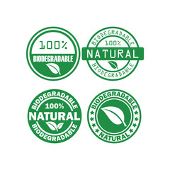 biodegradable vector stamp logo srt vector symbol