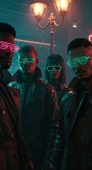 Cyberpunk Night: Neon Reflections in the City