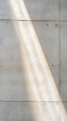 Illuminated concrete wall with vertical light streaks for modern design