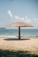 beach with umbrella