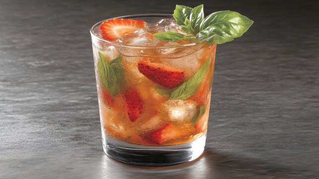 Strawberry basil mojito presents a refreshing twist on the classic cocktail with vibrant fruit and aromatic herbs combined beautifully