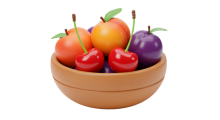 Smiling Cherry and Peach Pyramid