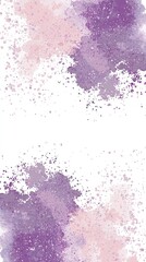 Purple pink watercolor splash border; abstract background; design element