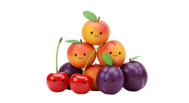 Apple and Banana Smiley Pattern