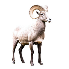 Bighorn sheep ram isolated on transparent background