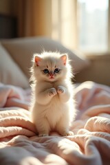 cat lying on bed