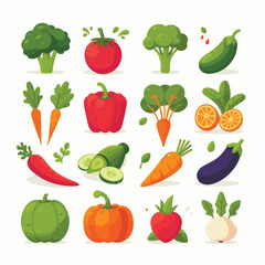 food, vegetable, fresh, vegetarian, healthy, background, organic, diet, tomato, green, vegan, ingredient, broccoli, fruit, health, carrot, vitamin, vegetables, illustration, collection, farm, apple, n
