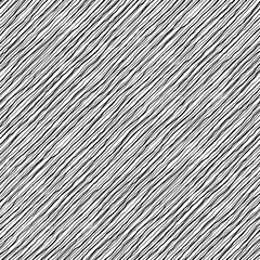 Fototapeta premium Abstract seamless pattern with diagonal stripes - hand drawn black and white vector illustration.