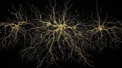 Underground root system visualization glowing mycelium network connection educational cross section diagram