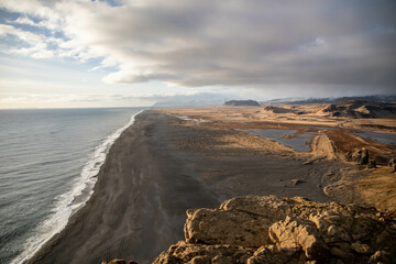 Drholaley beach, also known as “The Endless Beach”, in south Iceland