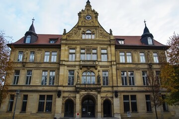 Fototapeta premium Historic Town Hall: Architectural Marvel in Bamberg, Germany with Charming City Landscape