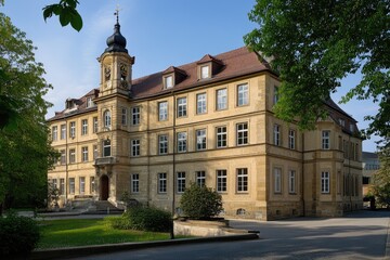 Fototapeta premium Historic Town Hall in Bamberg, Germany: A Landmark of Architectural Splendor and Cityscape Beauty
