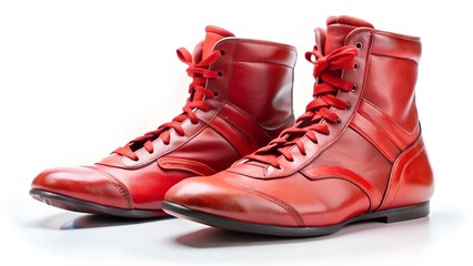 red winter boots