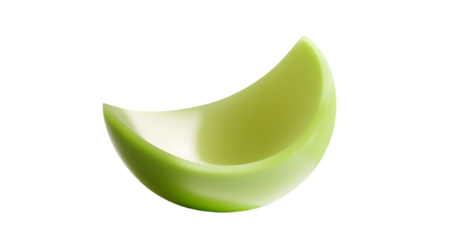 Abstract Crescent Shape in Vibrant Green and Yellow Ideal for Design Projects Creative Artwor