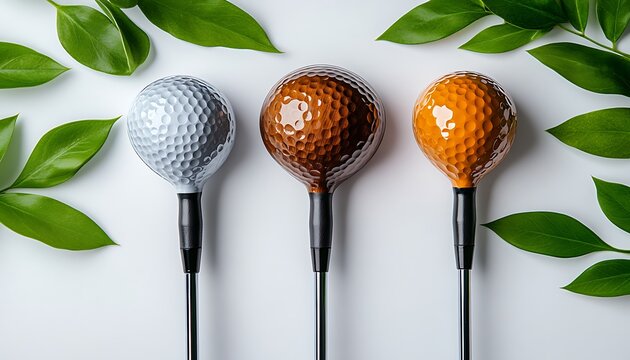 Golf Balls and Clubs for Natural Setting.