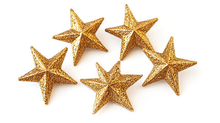 Golden Glitter Stars Festive Christmas Decorations Sparkling Joy