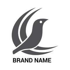 Abstract bird vector silhouette design icon