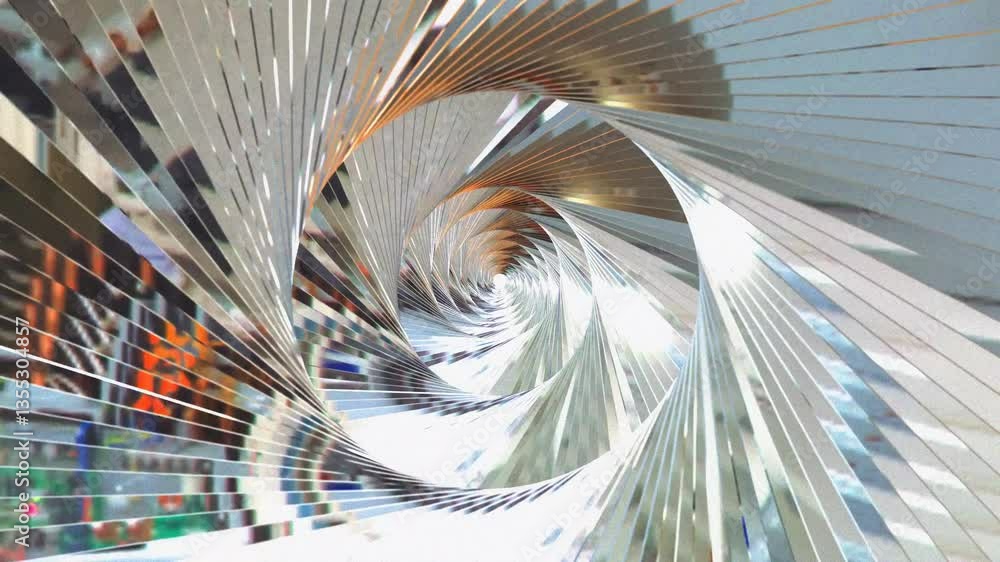Aufkleber a stunning array of swirling patterns and reflections offers an immersive, abstract journey in a mod