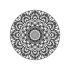  Mandala Coloring book line art vector illustration. Vector abstract mandala pattern. Hand drawn doodle mandalas coloring book