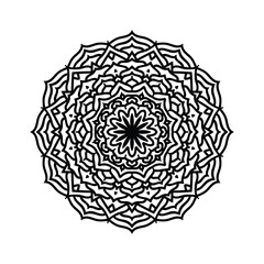 Mandala Coloring book line art vector illustration. Vector abstract mandala pattern. Hand drawn doodle mandalas coloring book