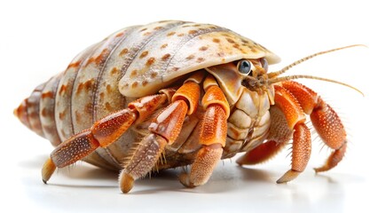 hermit crab on white background