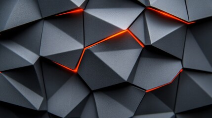 A dark crimson surface adorned with neon blue and orange diamonds, glowing vibrantly and enhancing the geometric abstract design