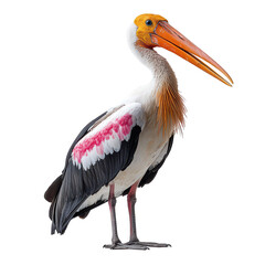 Obraz premium Yellow-billed Stork isolated on white background