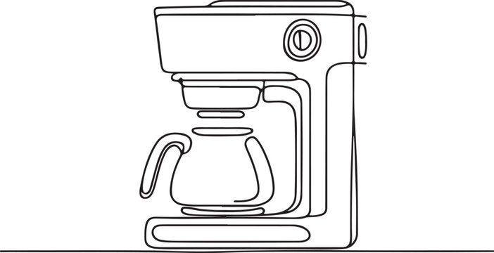 recommend clip art: Coffee Maker Machine Outline Vector Art
