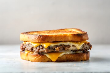 patty melt on a white background