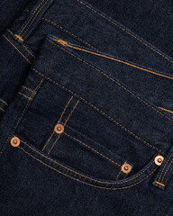 Japanese Raw Jeans Belt with Red Seams and Copper Rivets