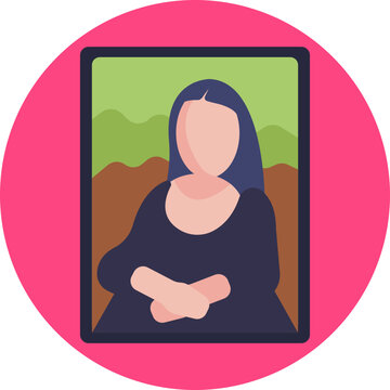 Famous Portrait &ndash; Represents Leonardo da Vinci&rsquo;s iconic painting housed in the Louvre Museum.