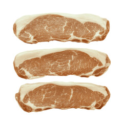 Three Raw Pork Chops