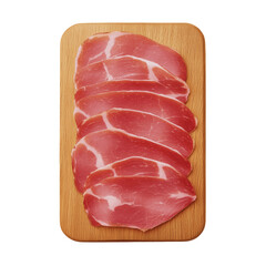 Ham Slices on Cutting Board