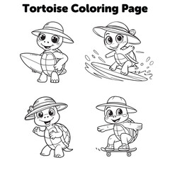 Tortes expression for adult and kids coloring page vector illustration 
