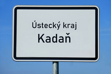 Ortsschild Ústecký kraj Kadaň